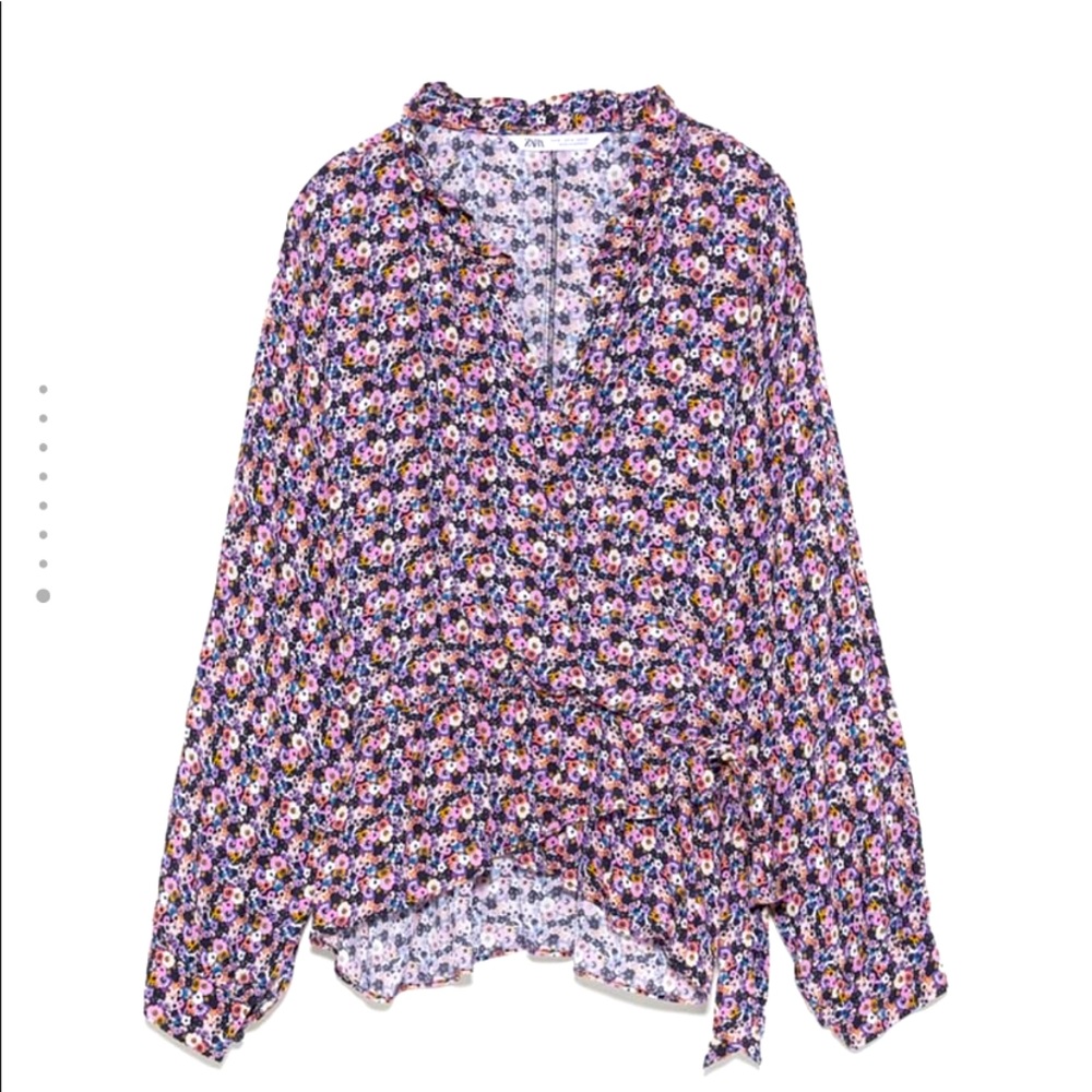 Zara Wrap Floral Blouse
